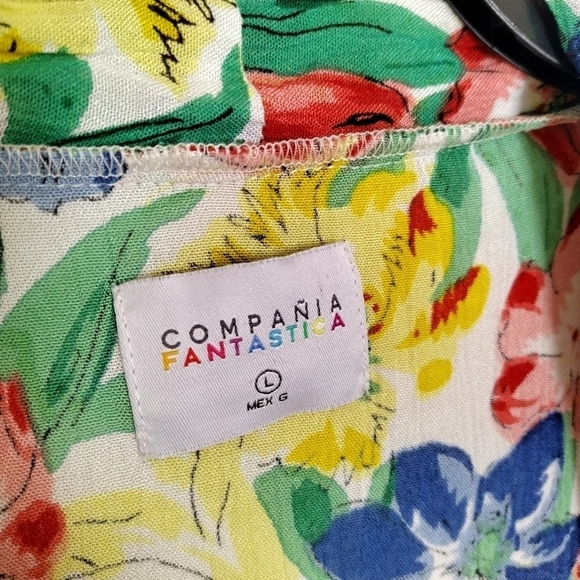 compania fantastica floral boho open duster sz L - Picture 5 of 7